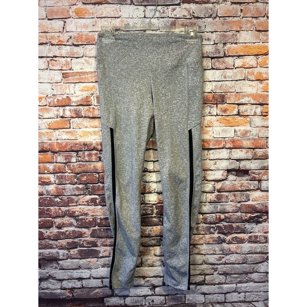gray heathered VS pink active leggings pants yoga pocket womens size small